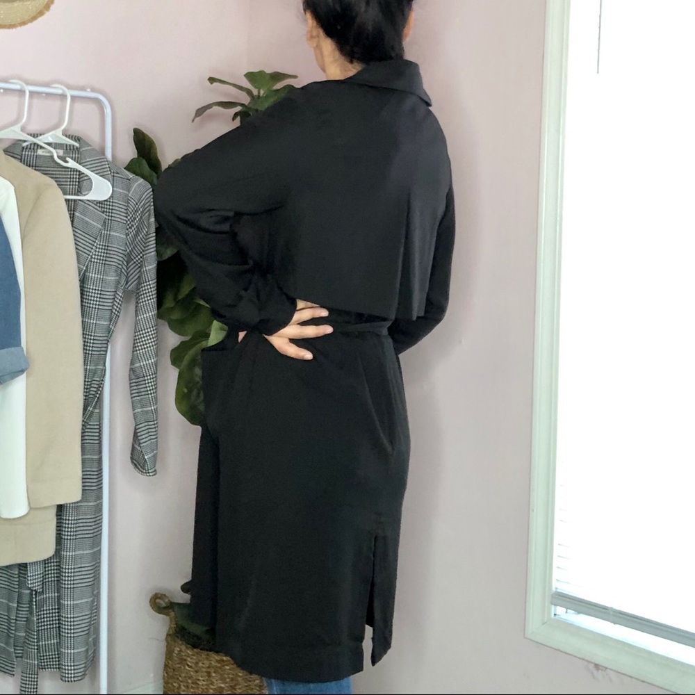 Black open self tie Jacket - Picture 4 of 6